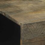 Table basse gris clair 100x54x40 cm bois massif de manguier – Image 5