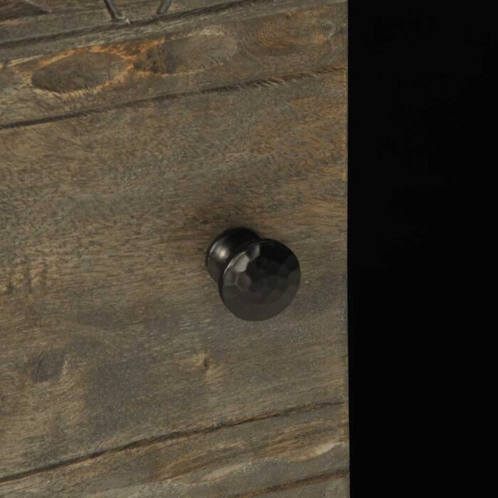 Table basse gris clair 100x54x40 cm bois massif de manguier – Image 6