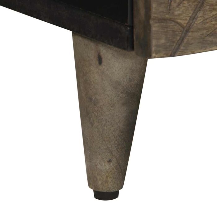 Table basse gris clair 80x54x40 cm bois massif de manguier – Image 7