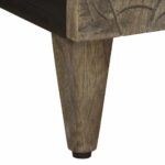 Meuble TV gris clair 105x33,5x46 cm bois massif de manguier – Image 7