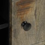 Meuble TV gris clair 80x31,5x46 cm bois massif de manguier – Image 7