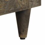 Meuble TV gris clair 80x31,5x46 cm bois massif de manguier – Image 8