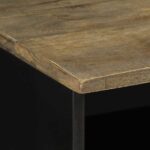 Meuble TV noir 80x33x46 cm bois massif de manguier – Image 5
