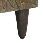 Meuble TV noir 80x33x46 cm bois massif de manguier – Image 7