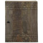 Armoire de salle de bain murale 38x33x48cm bois massif manguier – Image 2