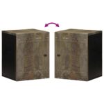 Armoire de salle de bain murale 38x33x48cm bois massif manguier – Image 8