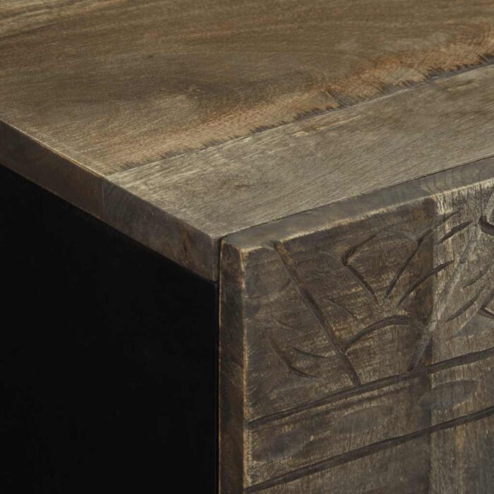 Armoire de salle de bain 38x33x58 cm bois massif de manguier – Image 5