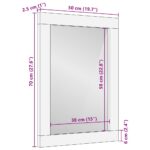 Miroir de salle de bain 50x2,5x70 cm bois de manguier massif – Image 8