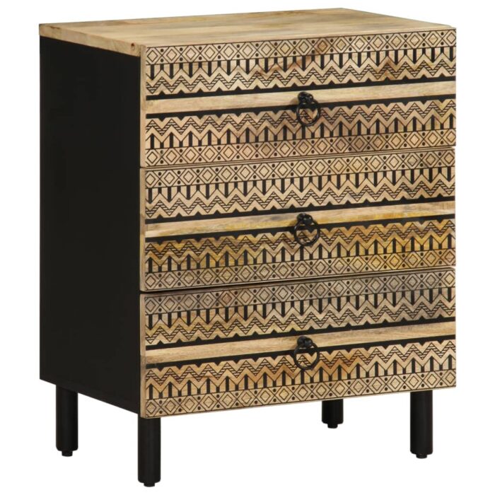 VXL8721158496362_a_en_hd_1.jpg Table de chevet noir 50x33x62 cm bois de manguier massif brut – Image 1