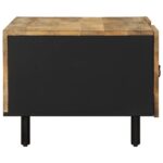 Table basse noir 100x54x40 cm bois massif de manguier brut – Image 3