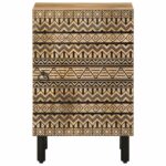 Armoire de salle de bain 38x33,5x58 cm bois massif de manguier – Image 2