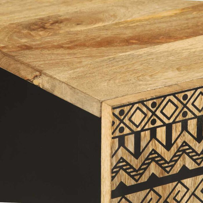 Armoire de salle de bain 38x33,5x58 cm bois massif de manguier – Image 6