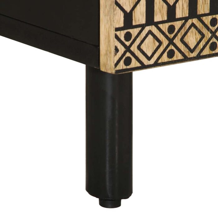 Armoire de salle de bain 38x33,5x58 cm bois massif de manguier – Image 8