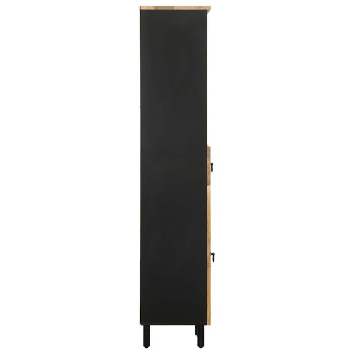 Armoire de salle de bain 38x33,5x160 cm bois massif de manguier – Image 3