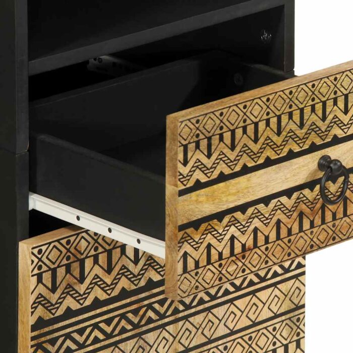 Armoire de salle de bain 38x33,5x160 cm bois massif de manguier – Image 7