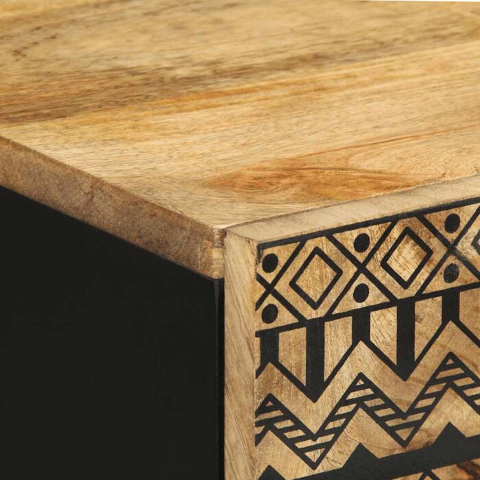 Buffet 60x33,5x75 cm bois de manguier brut massif – Image 5