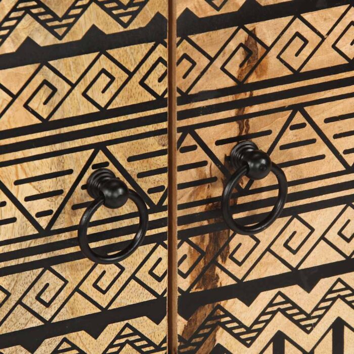 Buffet 60x33,5x75 cm bois de manguier brut massif – Image 6