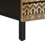 Buffet 60x33,5x75 cm bois de manguier brut massif – Image 7