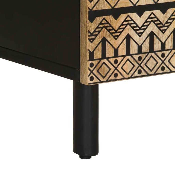 Buffet 60x33,5x75 cm bois de manguier brut massif – Image 7