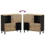 Buffet 80x33,5x75 cm bois de manguier brut massif – Image 5