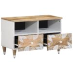 Meuble TV 70x33,5x46 cm bois massif de manguier – Image 2