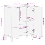 Buffet 60x33,5x75 cm bois de manguier massif – Image 10