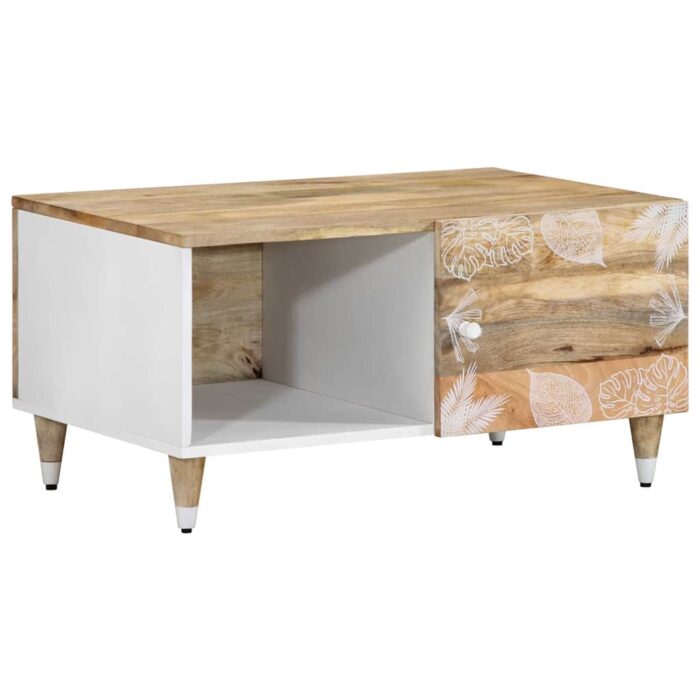 Table basse 80x50x40 cm bois de manguier massif – Image 1