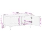 Table basse 80x50x40 cm bois de manguier massif – Image 11