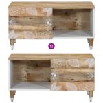 Table basse 80x50x40 cm bois de manguier massif – Image 5
