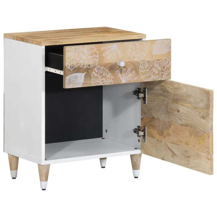 Table de chevet 50x33x60 cm bois de manguier massif – Image 2