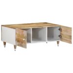 Table basse 100x54x40 cm bois de manguier massif – Image 2