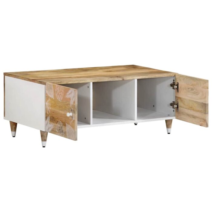 Table basse 100x54x40 cm bois de manguier massif – Image 2