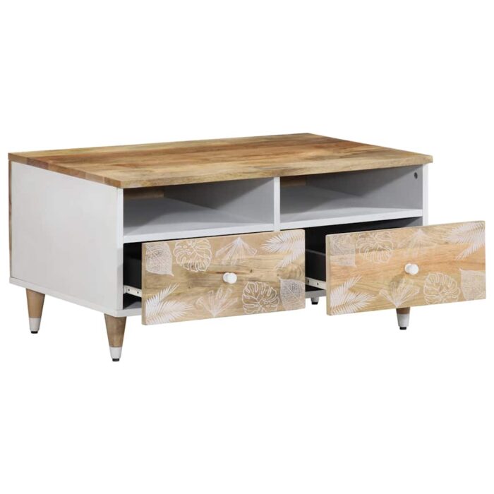 Table basse 80x54x40 cm bois de manguier massif – Image 2