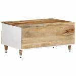 Table basse 80x54x40 cm bois de manguier massif – Image 4