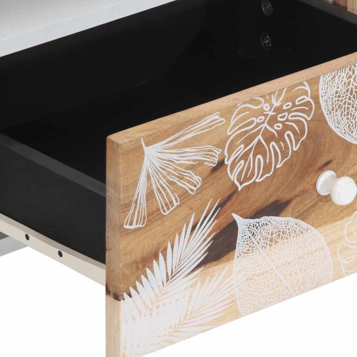 Meuble TV 105x33,5x46 cm bois massif de manguier – Image 6