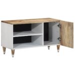 Meuble TV 80x31,5x46 cm bois massif de manguier – Image 2