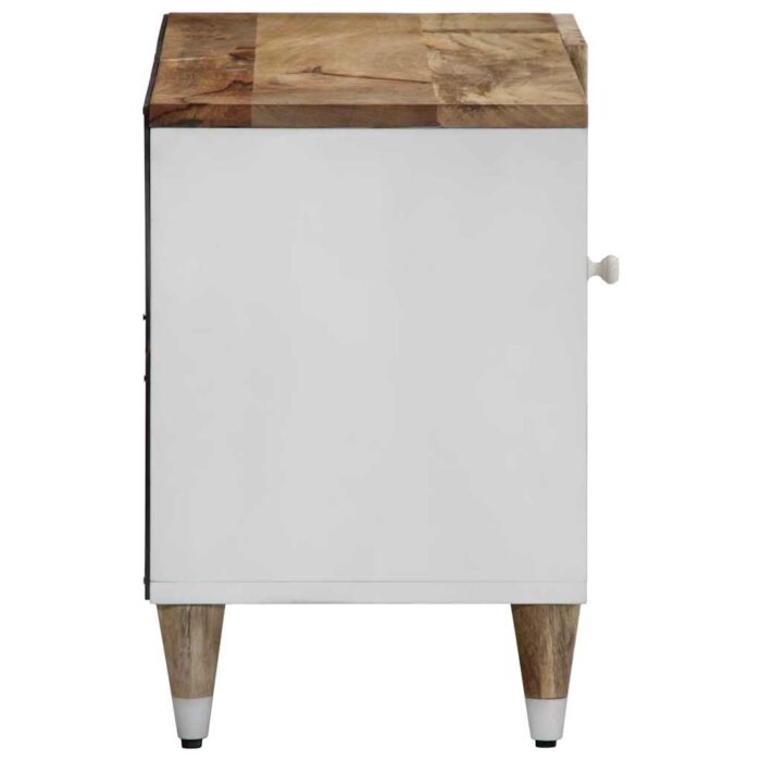Meuble TV 80x31,5x46 cm bois massif de manguier – Image 3