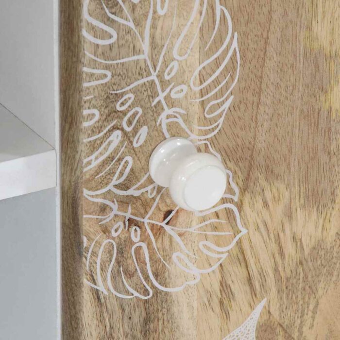 Meuble TV 80x31,5x46 cm bois massif de manguier – Image 7