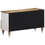 Meuble TV 80x33,5x46 cm bois massif de manguier – Image 4