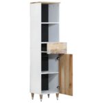Armoire de salle de bain 38x33,5x160 cm bois massif de manguier – Image 2