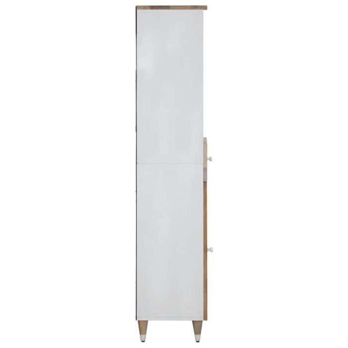 Armoire de salle de bain 38x33,5x160 cm bois massif de manguier – Image 3