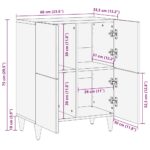 Buffet 60x33,5x75 cm bois de manguier massif – Image 10