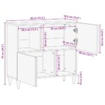 Buffet 80x33,5x75 cm bois massif de manguier – Image 11