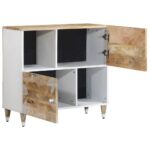 Buffet 80x33,5x75 cm bois massif de manguier – Image 2