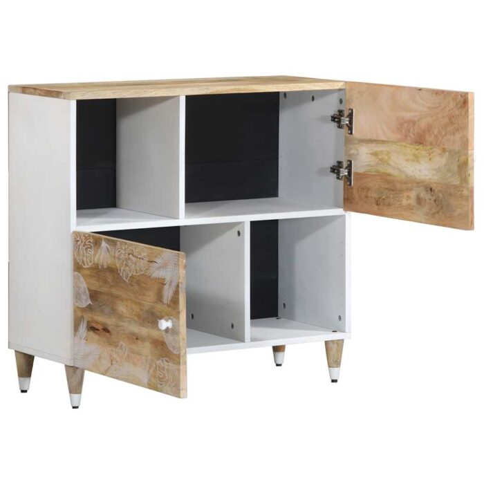 Buffet 80x33,5x75 cm bois massif de manguier – Image 2