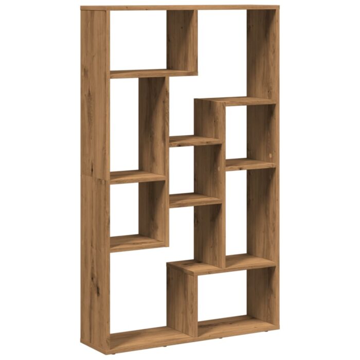Bibliothèque chêne artisanal 72x20x120 cm bois d'ingénierie – Image 5