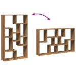 Bibliothèque chêne artisanal 72x20x120 cm bois d'ingénierie – Image 6