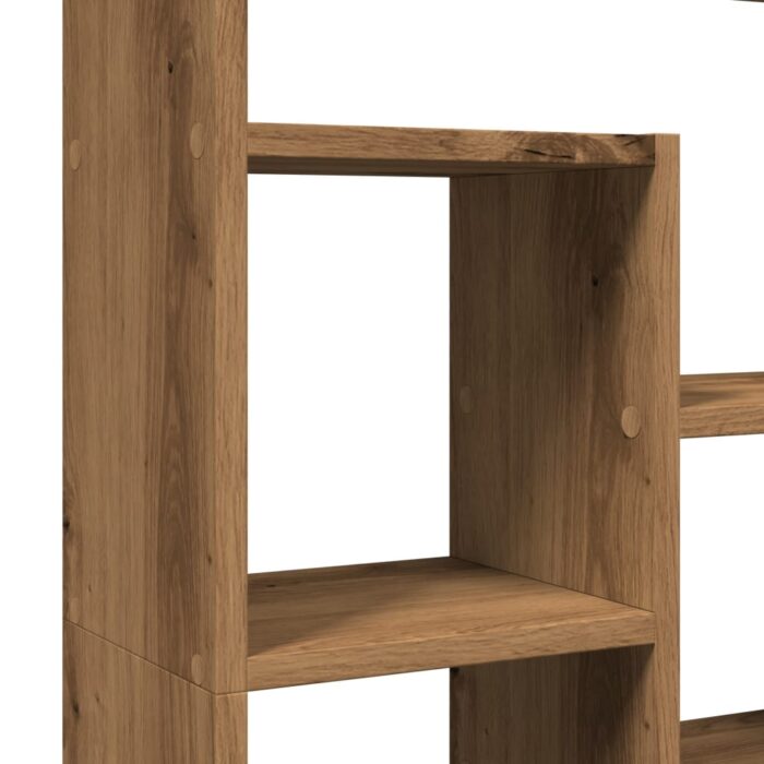 Bibliothèque chêne artisanal 72x20x120 cm bois d'ingénierie – Image 7