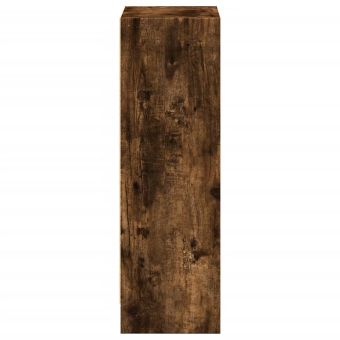 Bibliothèque chêne fumé 40x24x76 cm bois d'ingénierie – Image 3