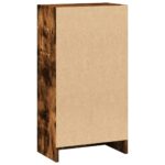 Bibliothèque chêne fumé 40x24x76 cm bois d'ingénierie – Image 4